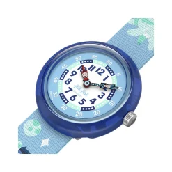 Montre FLIK FLAK mystic land enfant bracelet pet recycle bleu