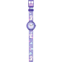 Montre FLIK FLAK mystic land enfant bracelet pet recycle violet