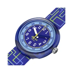 Montre FLIK FLAK pattern paradise enfant bracelet pet recycle bleu