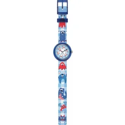 Montre FLIK FLAK pattern paradise enfant bracelet pet recycle bleu