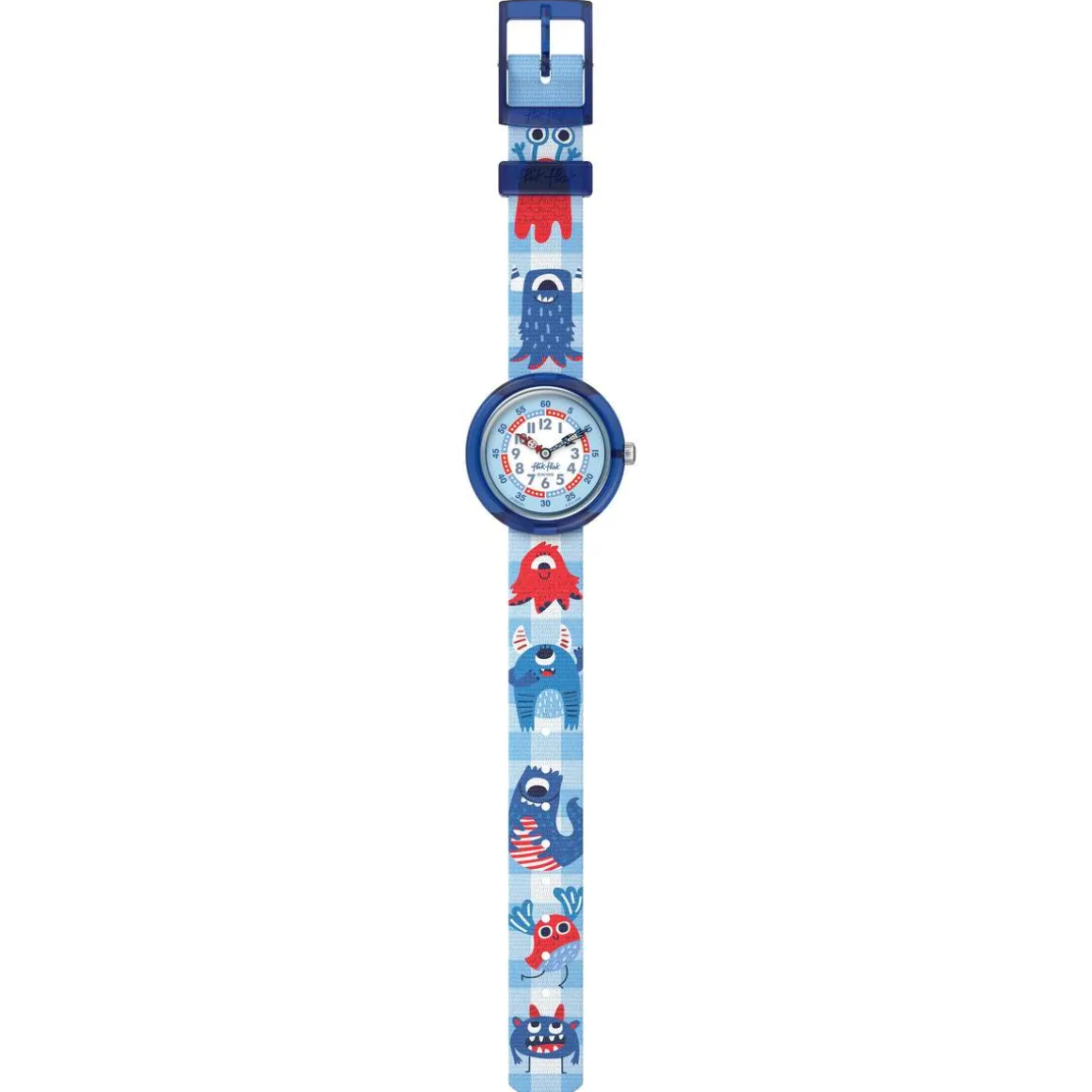 Montre FLIK FLAK pattern paradise enfant bracelet pet recycle bleu