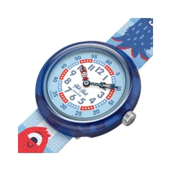 Montre FLIK FLAK pattern paradise enfant bracelet pet recycle bleu