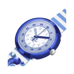 Montre Flik Flak Shine bright Shining dolphin enfant plastique biosourcé bracelet PET recyclé bleu
