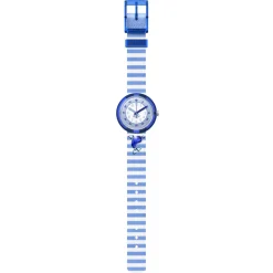 Montre Flik Flak Shine bright Shining dolphin enfant plastique biosourcé bracelet PET recyclé bleu