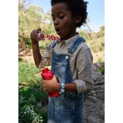 Montre Flik Flak Shine bright Shining dolphin enfant plastique biosourcé bracelet PET recyclé bleu