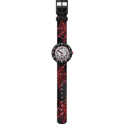 Montre Flik Flak Shine Bright Webaxus enfant plastique biosourcé bracelet silicone noir