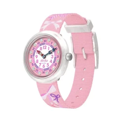 Montre FLIK FLAK showtime enfant bracelet pet recycle rose