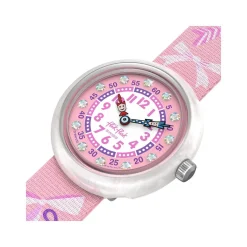 Montre FLIK FLAK showtime enfant bracelet pet recycle rose