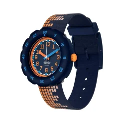 Montre FLIK FLAK showtime enfant bracelet pet recycle bleu