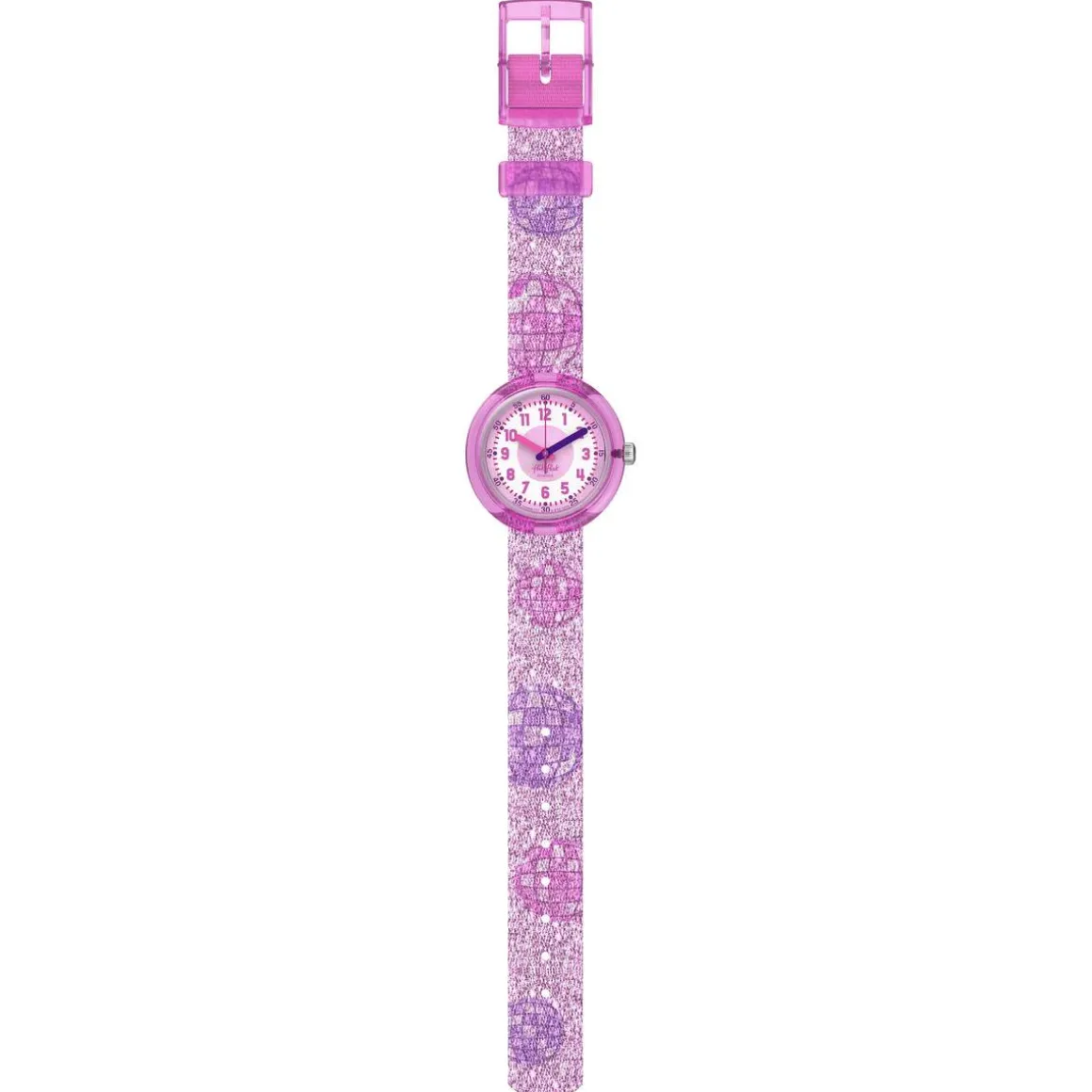 Montre FLIK FLAK showtime enfant bracelet pet recycle rose