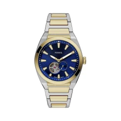 Montre FOSSIL automatic homme automatique, bracelet acier inoxydable bicolore jaune