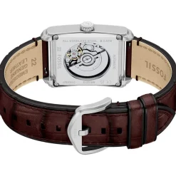 Montre FOSSIL automatic homme automatique, bracelet cuir marron