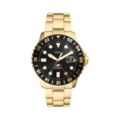 Montre FOSSIL Blue homme bracelet acier doré
