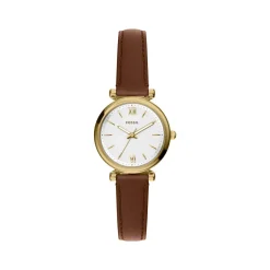 Montre FOSSIL carlie mini femme bracelet cuir marron