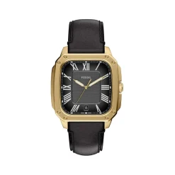 Montre FOSSIL crosby homme bracelet cuir noir