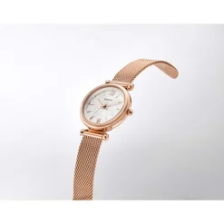 Montre Fossil femme acier doré rose milanais
