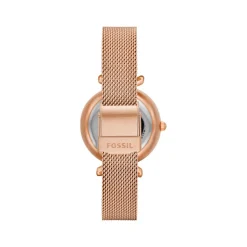 Montre FOSSIL femme automatique bracelet acier doré rose