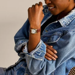 Montre FOSSIL harlow femme bracelet cuir marron