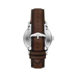Montre FOSSIL heritage homme automatique, bracelet cuir marron
