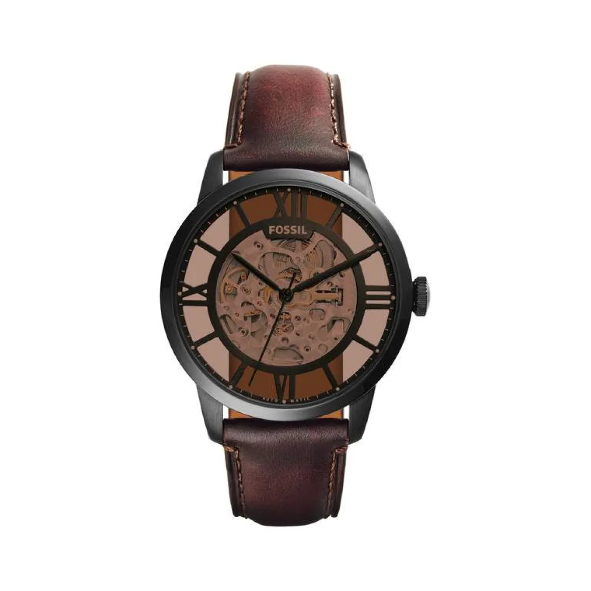 Montre Fossil homme acier noir automatique