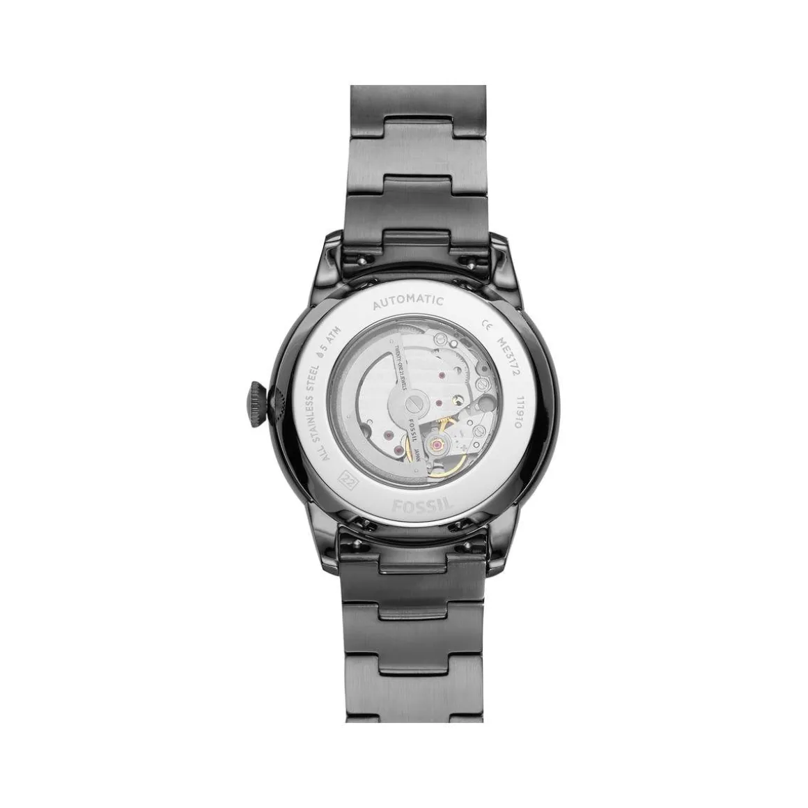 Montre FOSSIL homme automatique bracelet acier gris anthracite