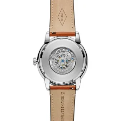 Montre Fossil homme automatique acier cuir marron