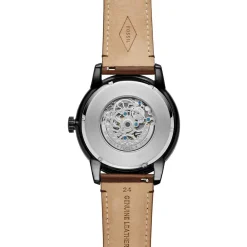 Montre Fossil homme automatique acier cuir marron