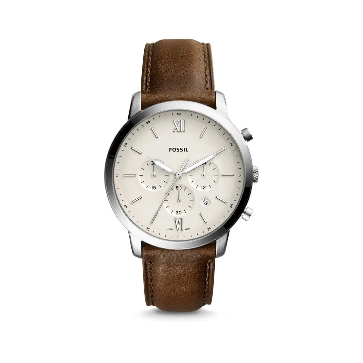 Montre Fossil homme chronographe acier cuir