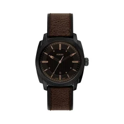 Montre FOSSIL machine homme bracelet cuir marron
