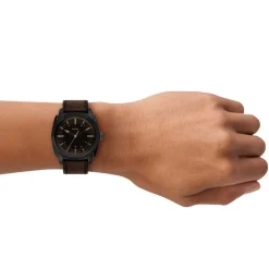 Montre FOSSIL machine homme bracelet cuir marron