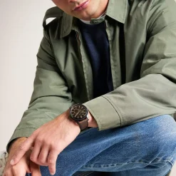 Montre FOSSIL pearson homme bracelet cuir marron