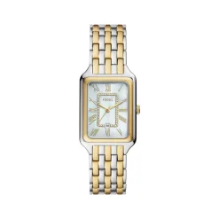Montre fossil raquel femme bracelet acier inoxydable bicolore cadran 26mm