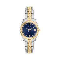 Montre FOSSIL scarlette femme bracelet acier inoxydable bicolore jaune