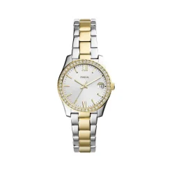 Montre FOSSIL scarlette femme bracelet acier inoxydable bicolore