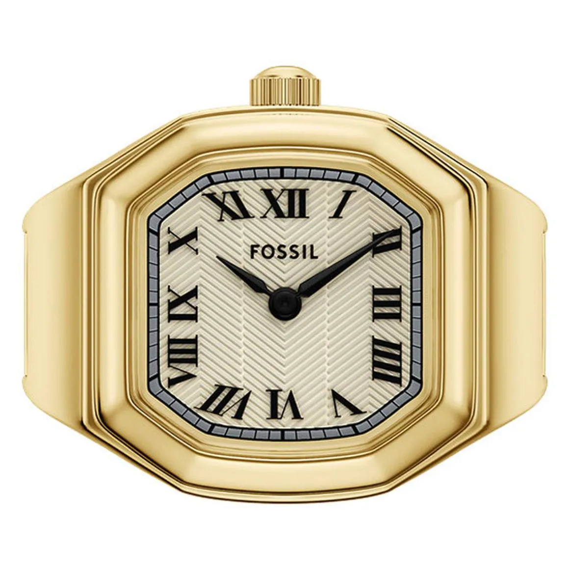 Montre FOSSIL watch ring femme bracelet acier inoxydable doré