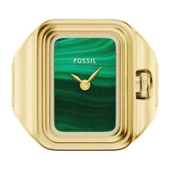 Montre FOSSIL watch ring femme bracelet acier inoxydable doré