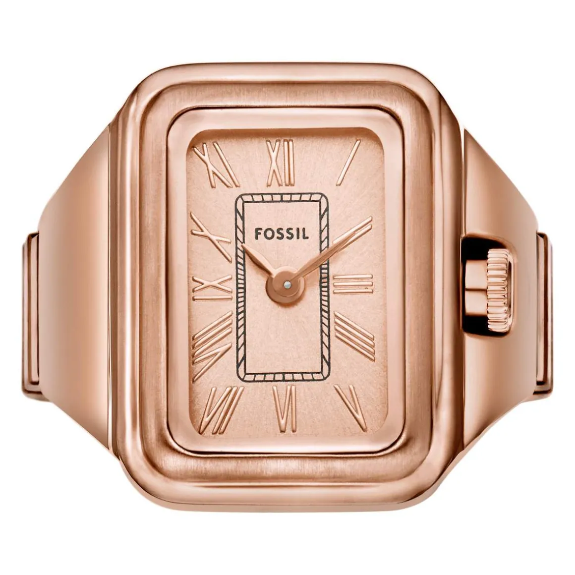 Montre FOSSIL watch ring femme bracelet acier inoxydable doré rose