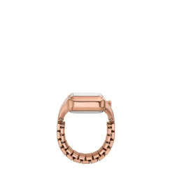 Montre FOSSIL watch ring femme bracelet acier inoxydable doré rose
