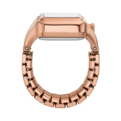 Montre FOSSIL watch ring femme bracelet acier inoxydable doré rose
