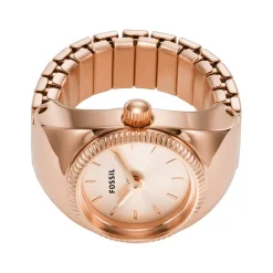 Montre FOSSIL watch ring femme bracelet acier inoxydable doré rose
