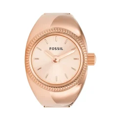 Montre FOSSIL watch ring femme bracelet acier inoxydable doré rose