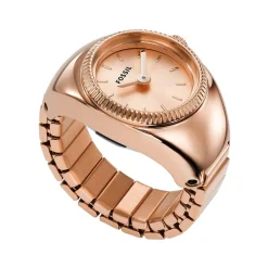 Montre FOSSIL watch ring femme bracelet acier inoxydable doré rose