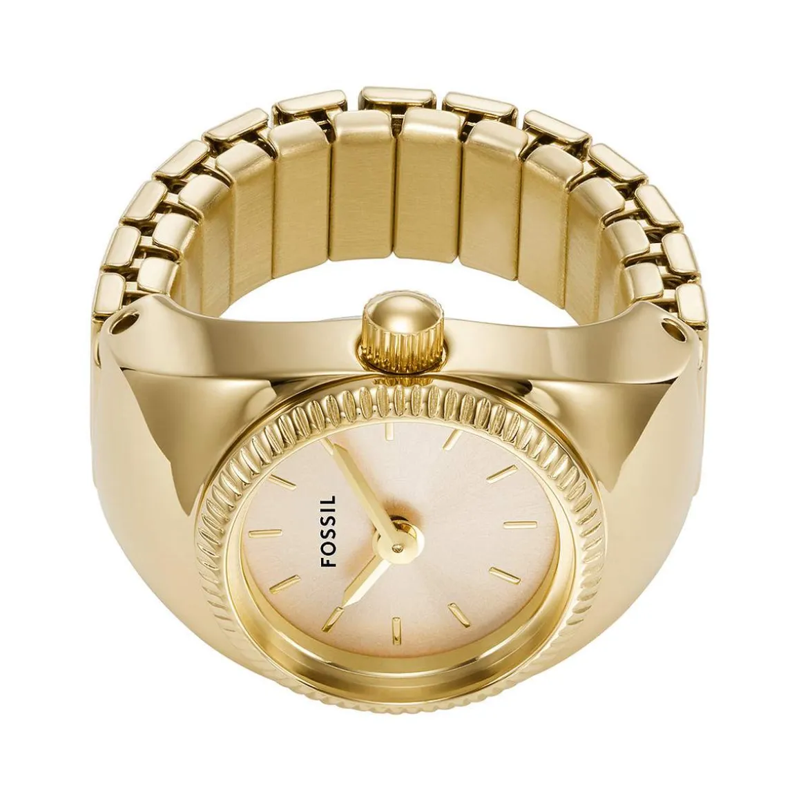 Montre FOSSIL watch ring femme bracelet acier inoxydable doré