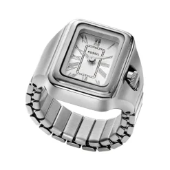 Montre FOSSIL watch ring femme bracelet acier inoxydable argent