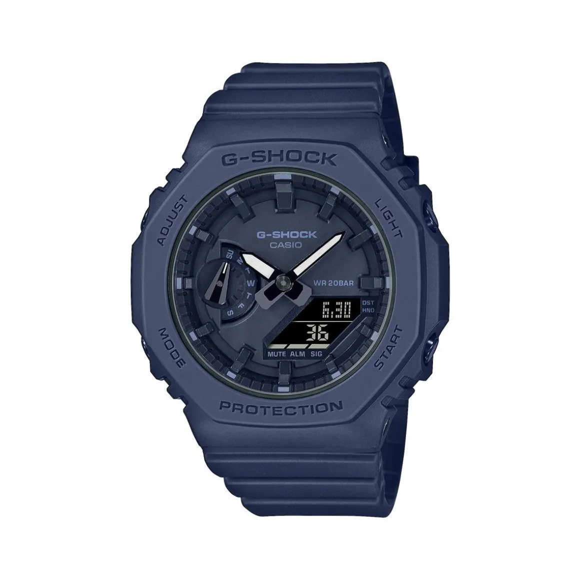 Montre G-SHOCK homme acier bleu bracelet résine bleu fonce