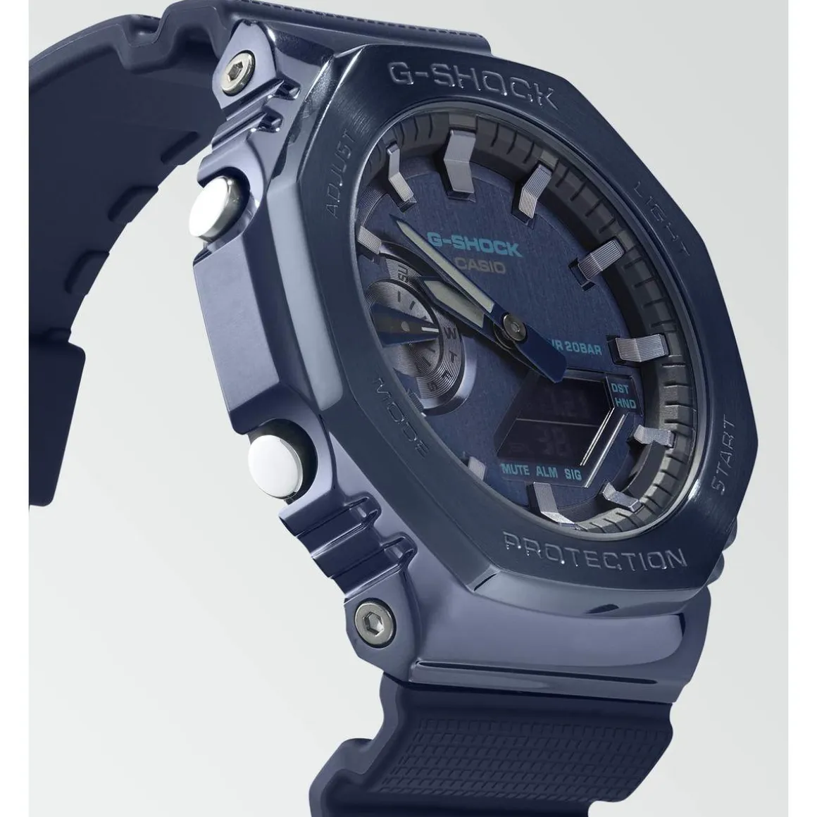 Montre G-SHOCK homme acier bracelet résine bleue