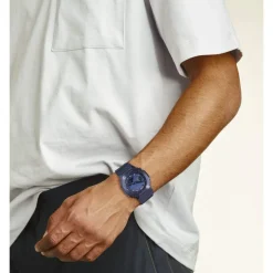 Montre G-SHOCK homme acier bracelet résine bleue