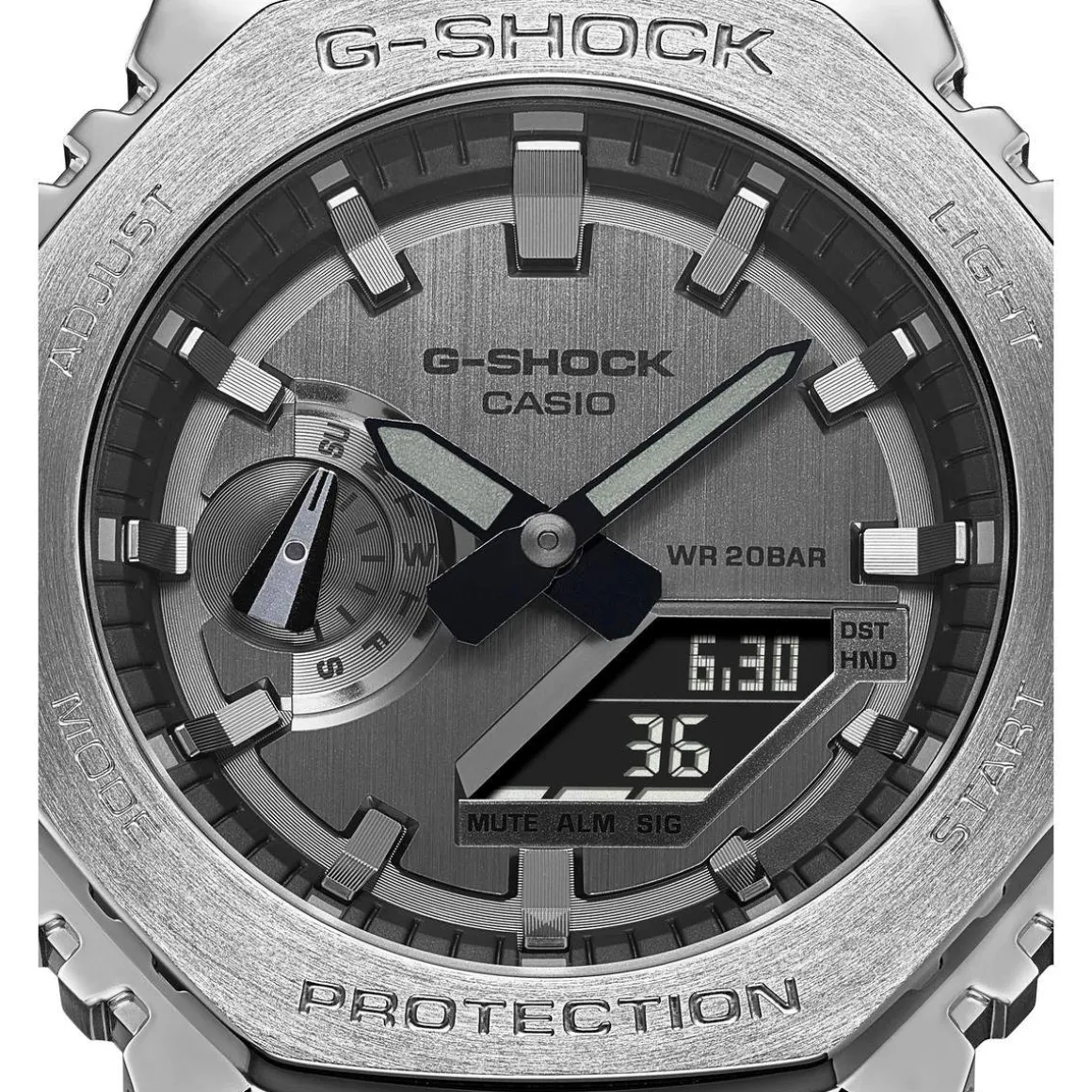 Montre G-SHOCK homme acier bracelet résine noire