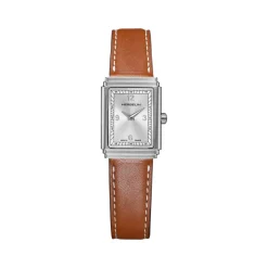 Montre HERBELIN Art Deco femme analogique acier bracelet cuir marron