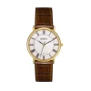 Montre Herbelin classique homme acier doré bracelet cuir marron